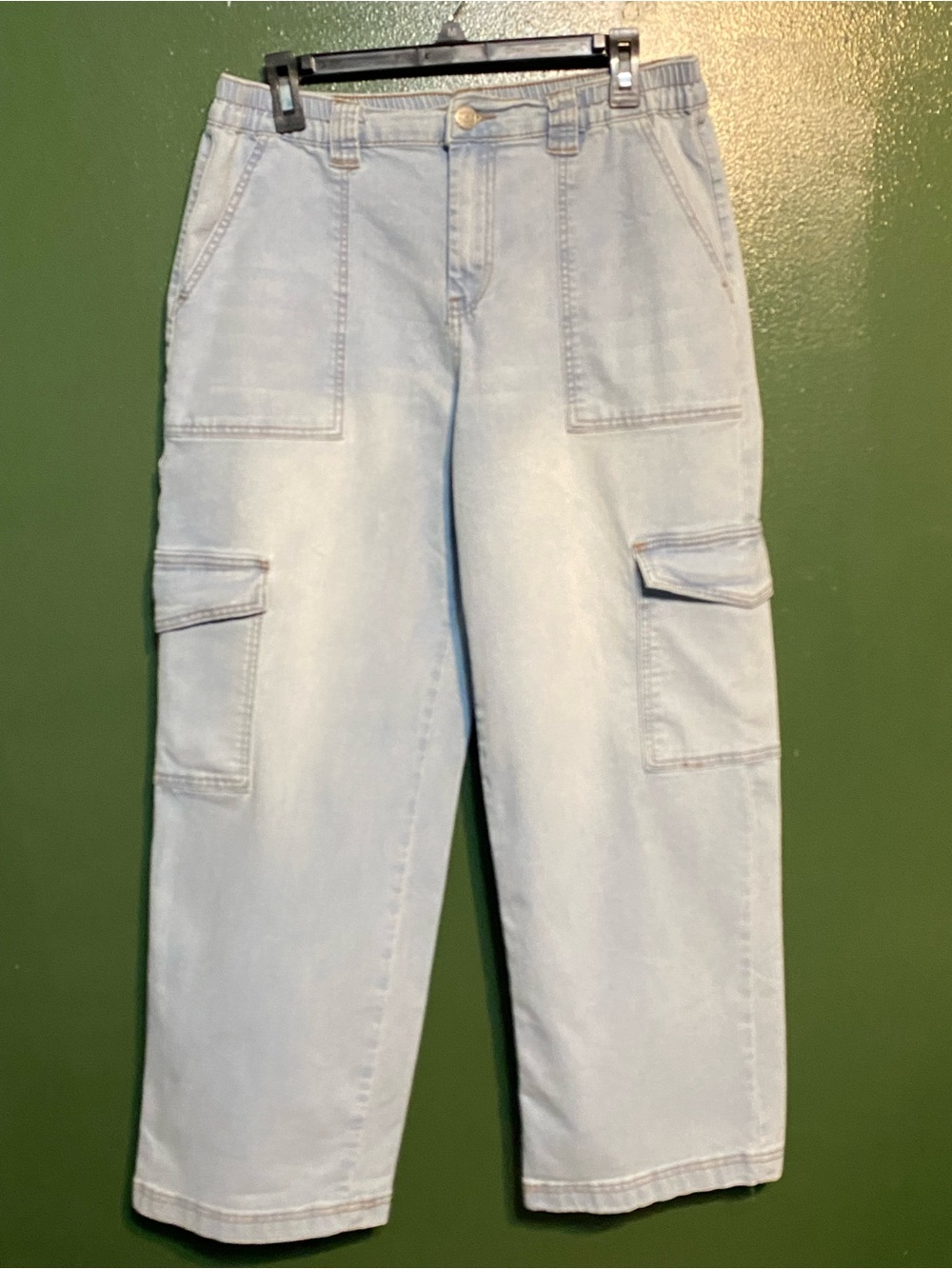 Almost Famous Light Blue Denim Cargo Pants
